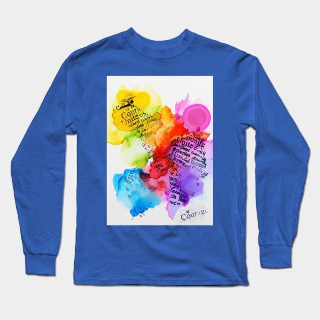 Courage (happy art) Long Sleeve T-Shirt by mptresart